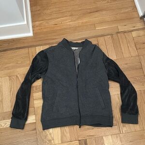 Calvin Klein Men's Black and Gray Zip-Up Sweater